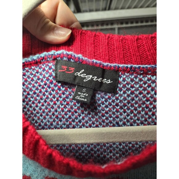 33 Degrees Womens Christmas Sweater Sz Small - Picture 3 of 8